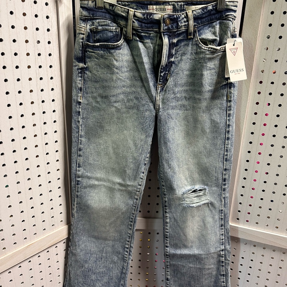 Guess Ayla High Rise Kick Flare Jeans Size 28 - Picture 4 of 15